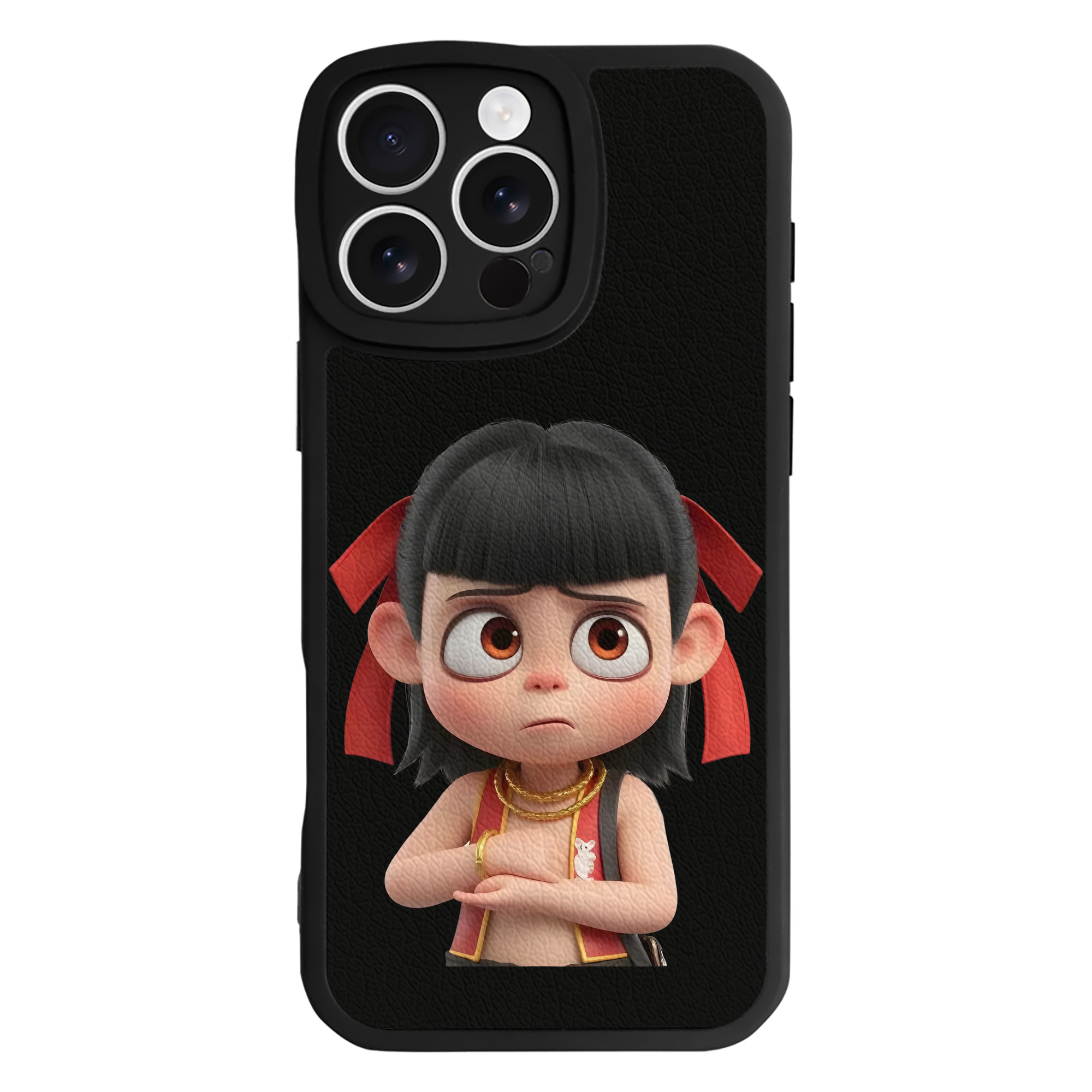 （画像用） Ne Zha 2 ナタ 魔童の大暴れ 【iPhone 16シリーズ対応】シリコンスマホケース（レザー調） 材質：シリコン